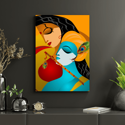 Eternal Bond of Radha-Krishna HD Acrylic Photo Print