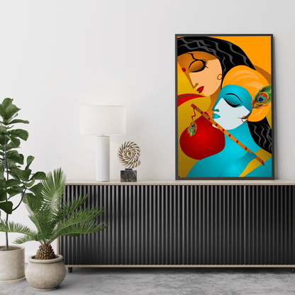 Eternal Bond of Radha-Krishna HD Acrylic Photo Print