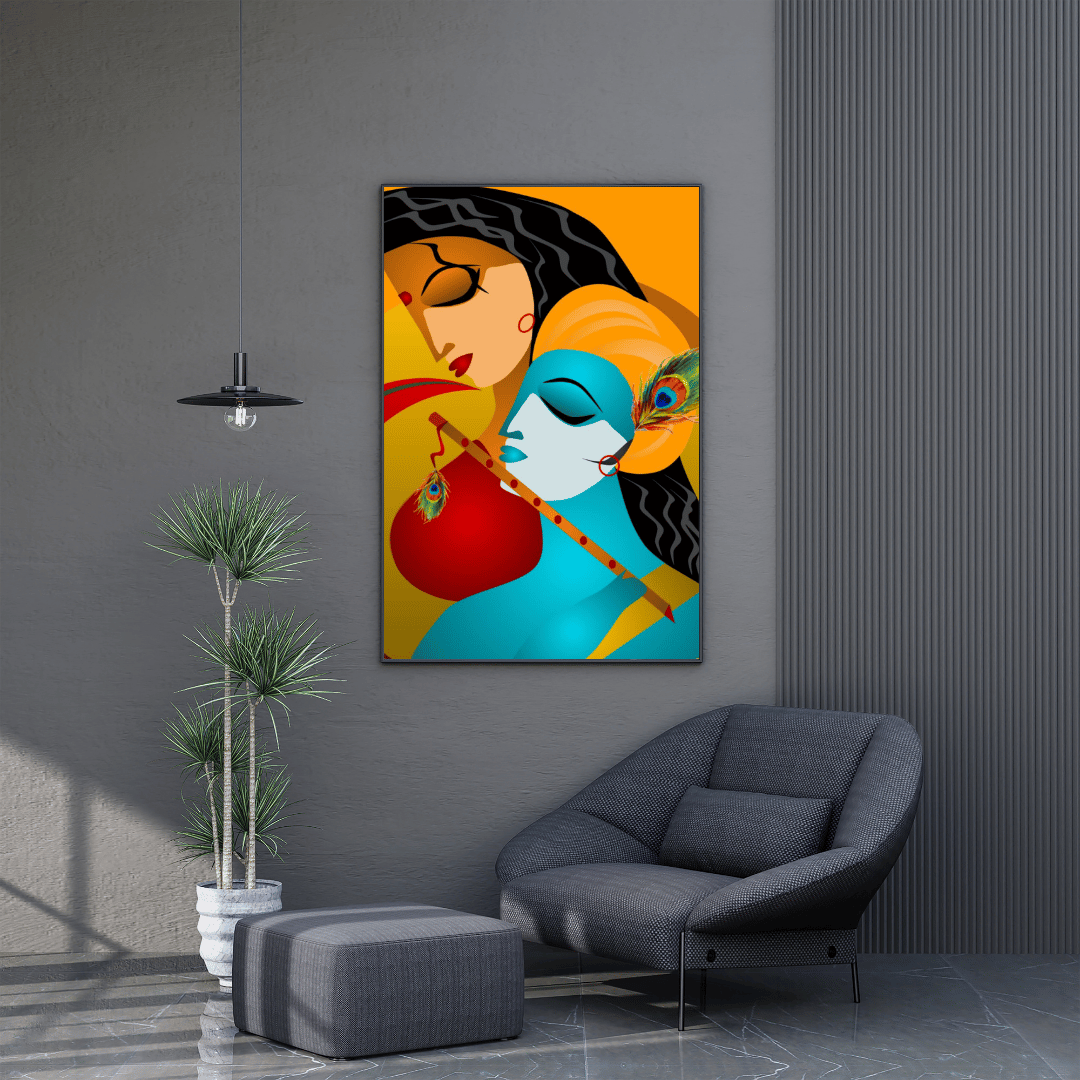 Eternal Bond of Radha-Krishna HD Acrylic Photo Print