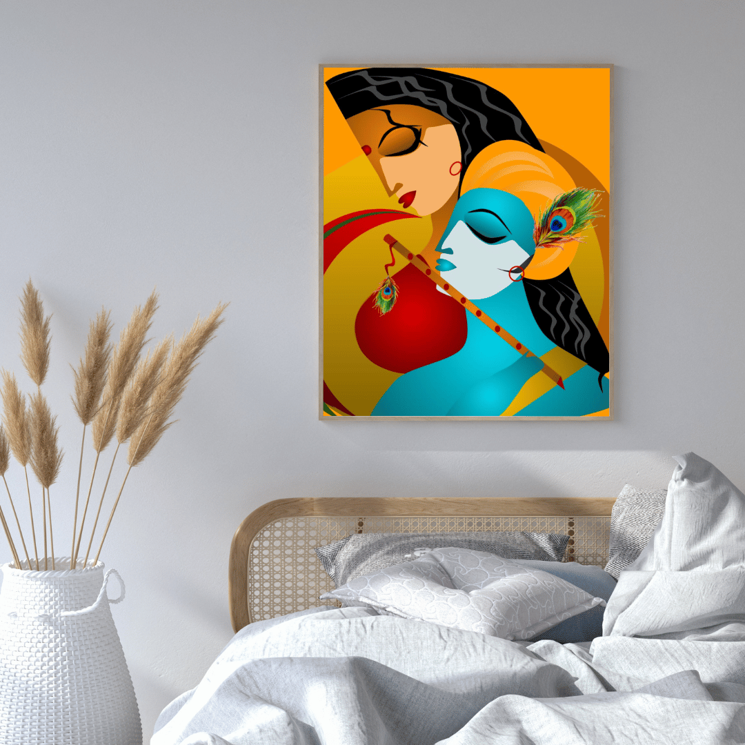 Eternal Bond of Radha-Krishna HD Acrylic Photo Print