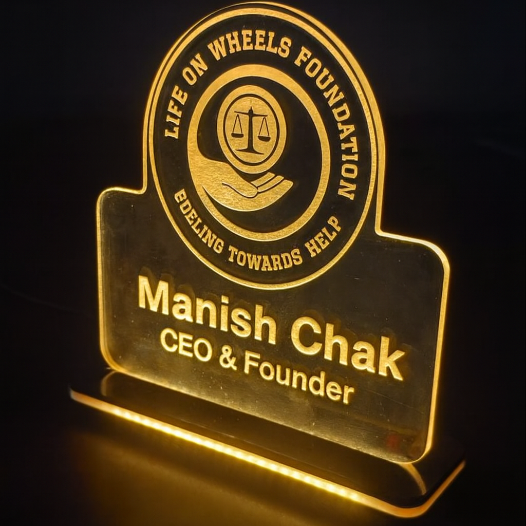 Custom Desk Name Plate with LED – Personalize Yours Today!