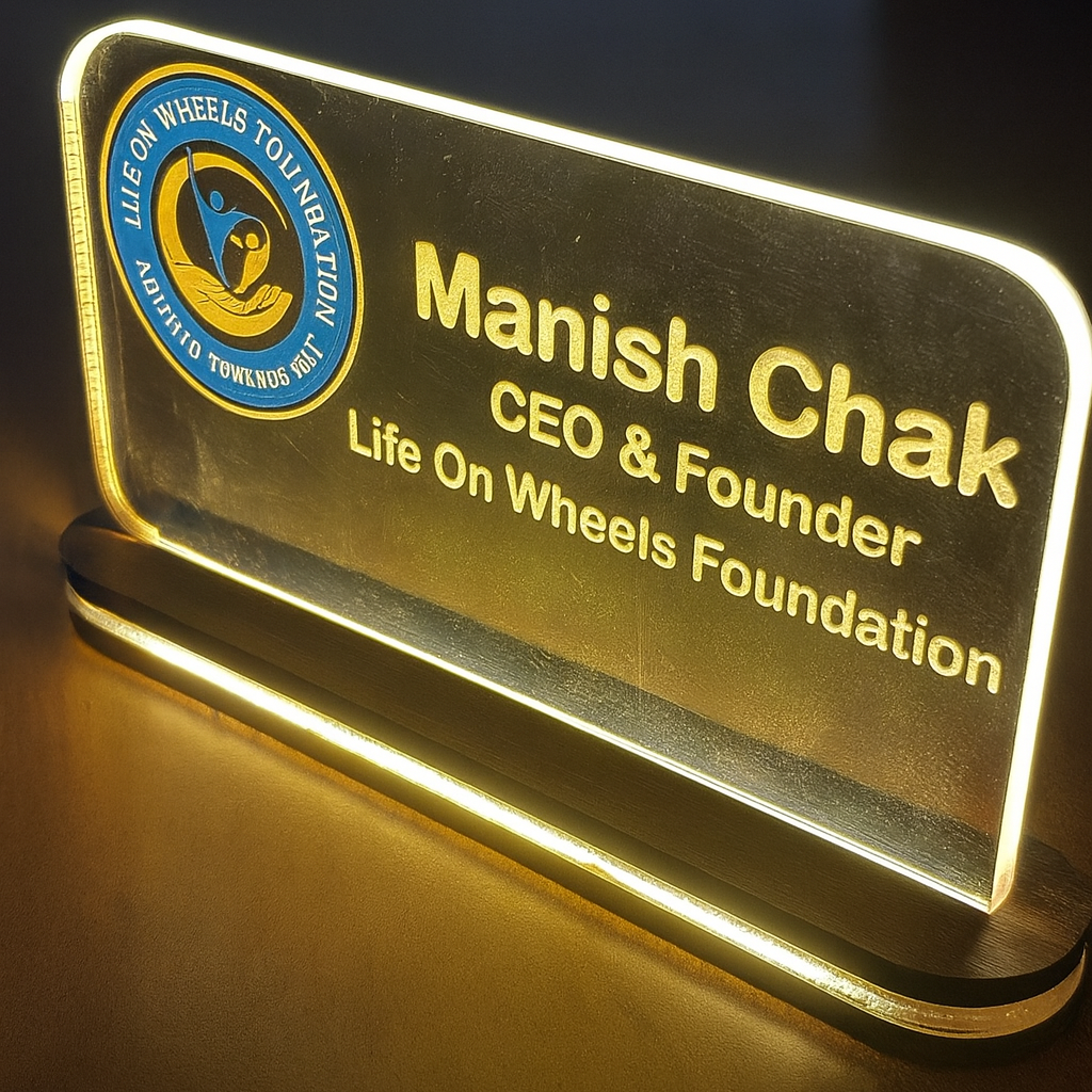 Custom Desk Name Plate with LED – Personalize Yours Today!