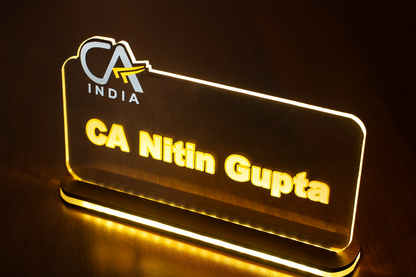 Custom Desk Name Plate with LED – Personalize Yours Today!