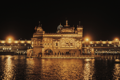 Golden Temple at Night HD Acrylic Photo Print