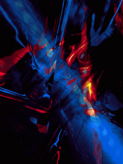 Neon Collision Abstract Art HD Acrylic Photo Print